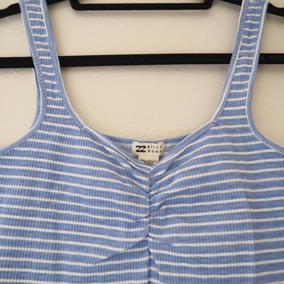 !! NWT Billabong Searching For Sun Blue White Stripe Tank Top sz L - Picture 6 of 9
